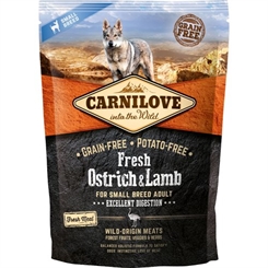 Carnilove hundefoder Ostrich & Lamb 1,5kg - kornfri - Small breed